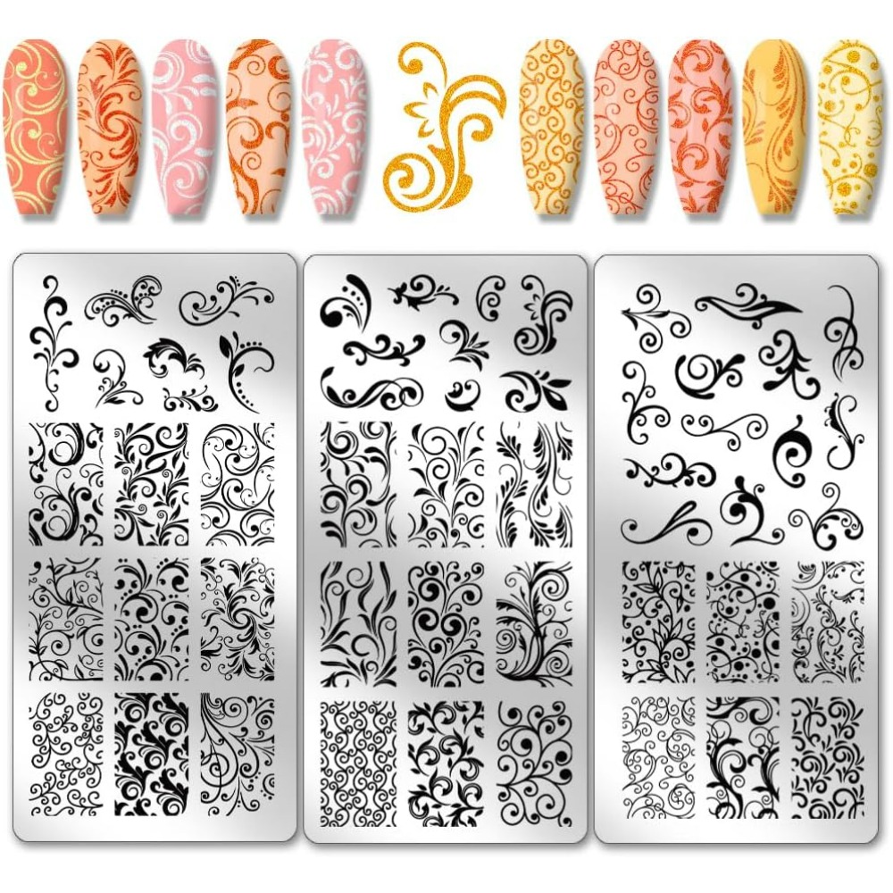Nail Art Inspo - 3 pezzi modelli per nail art