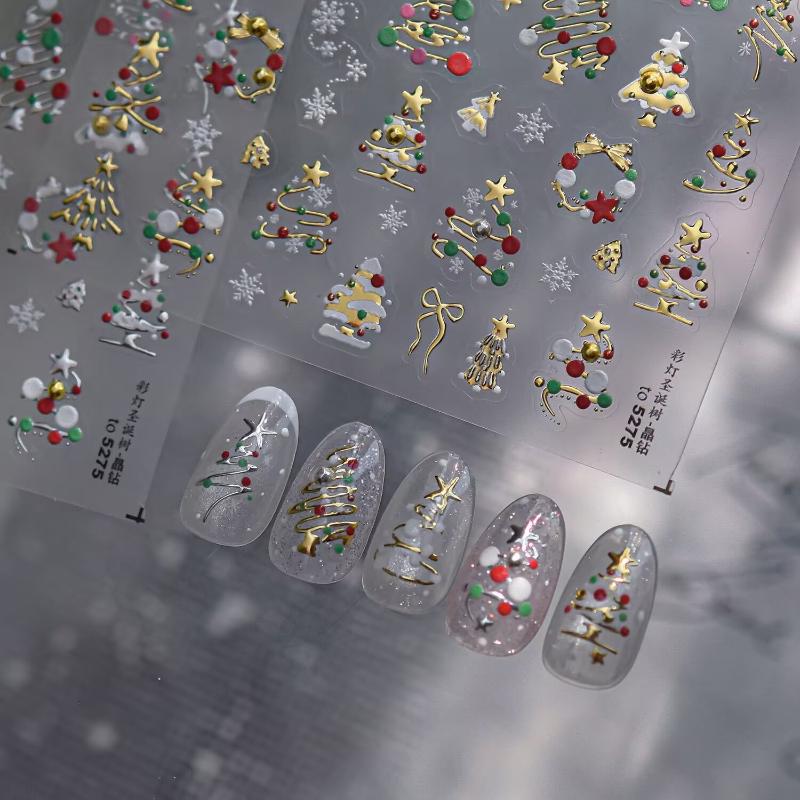 Nail Art Xmas Stickers - Adesivi per Unghie Natalizi 3D con