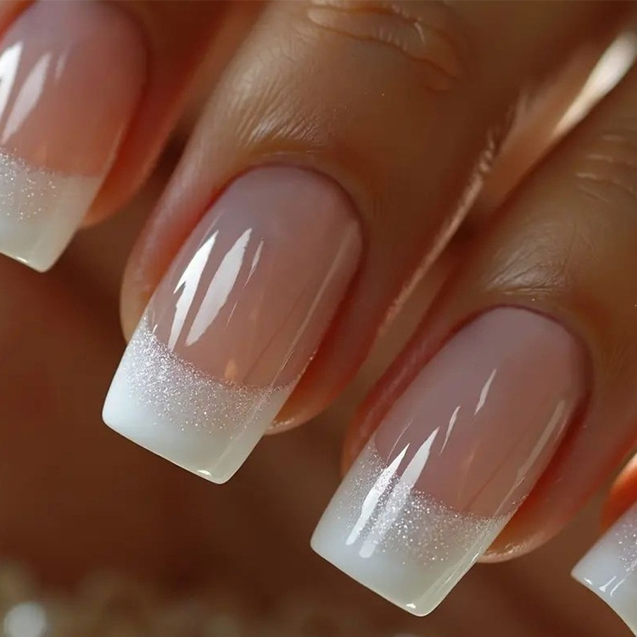 Nail Art Inspo - Set di 24 unghie finte quadrate