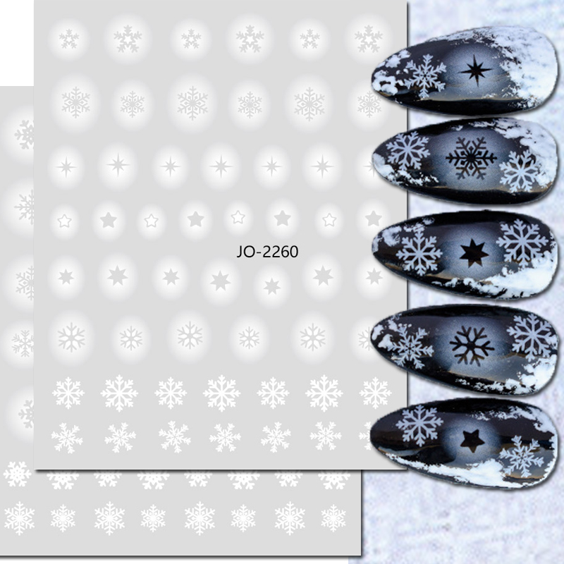 Nail Art Xmas Stickers - Nail Art Decalcomanie 3D Fiocchi di