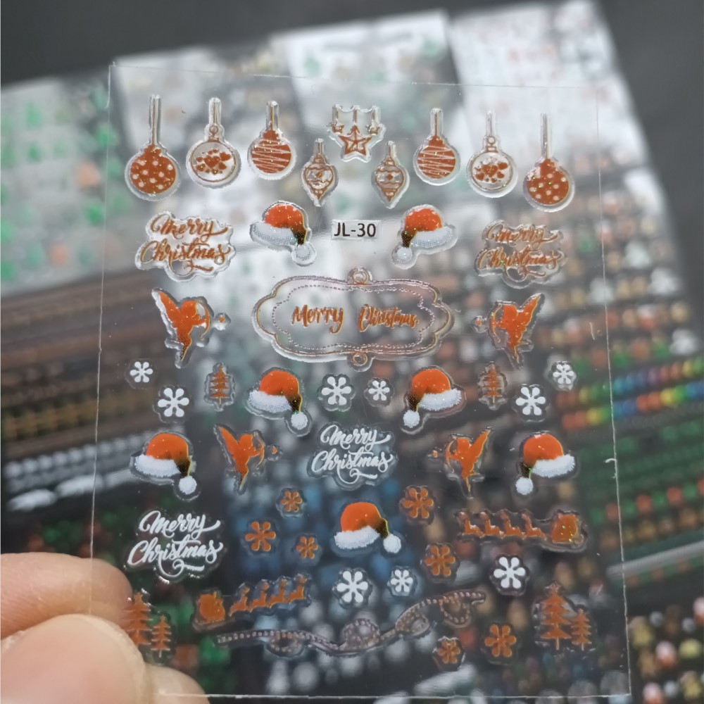 30 pezzi adesivi natalizi per  - Nail Art Xmas Stickers recensione e prezzo