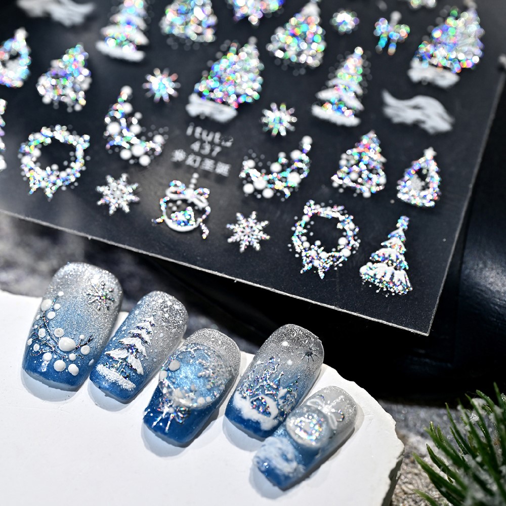 5D in rilievo Castello d'oro/G - Nail Art Xmas Stickers recensione e prezzo
