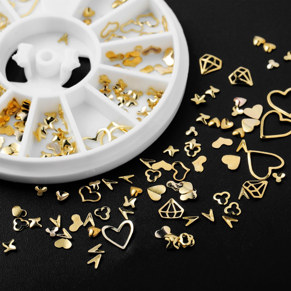 1 scatola di oro nail art glit - Nail Art Inspo recensione e prezzo
